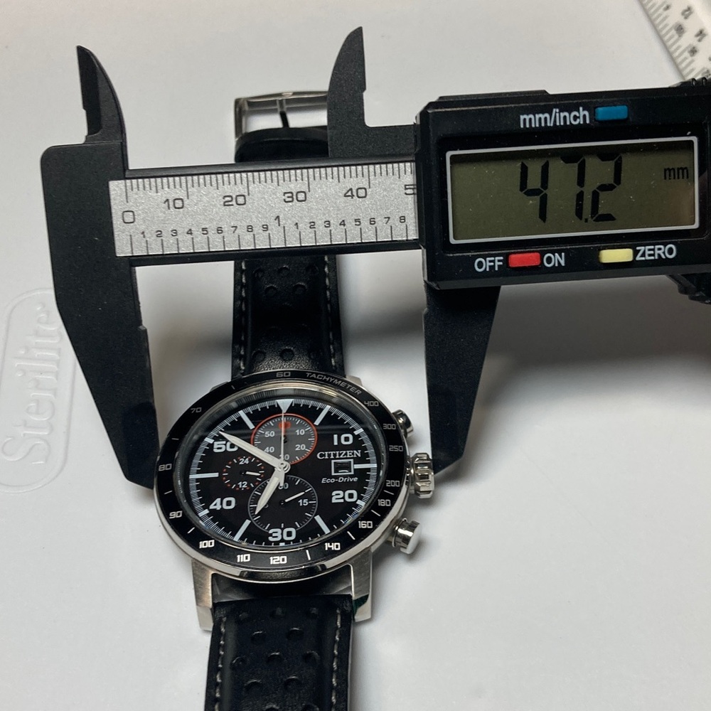 Citizen Eco Drive, B612-S111684, black dial, leather strap, stainless - Picture 17 of 17